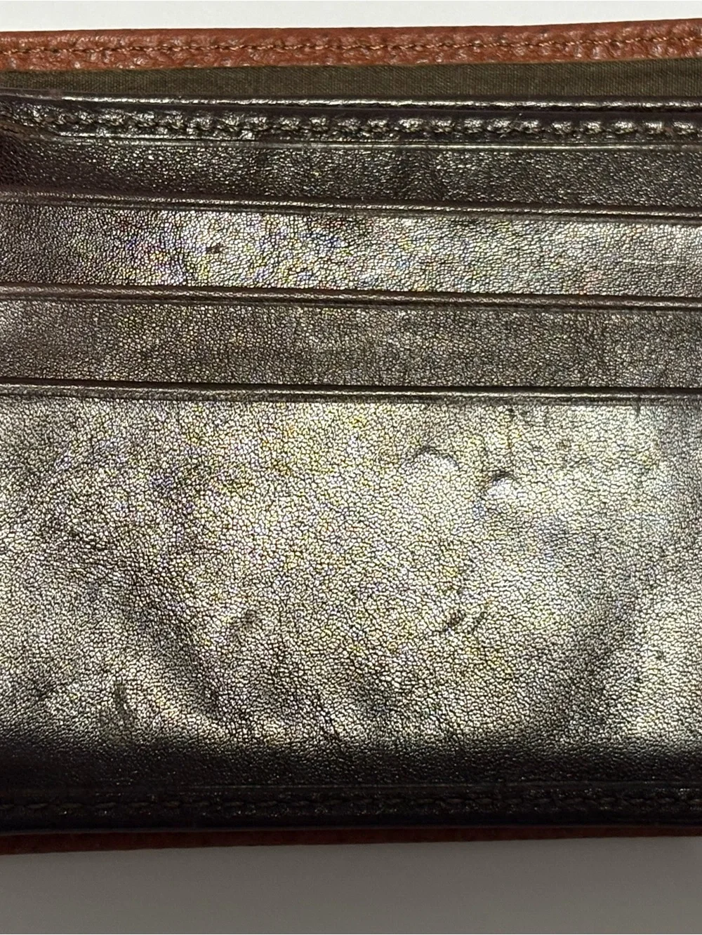 Tommy Bahama Brown Textured Genuine Leather Bifold Wallet with ID Window